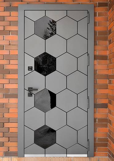 Дверь МДФ с рисунком «гексагон»