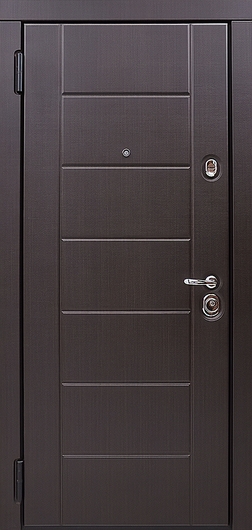 Дверь с МДФ и фрезеровкой