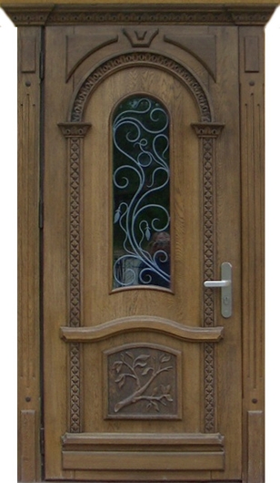 Дверь из массива со стеклом ДМ-18