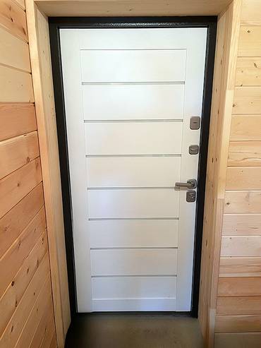 Фото стальной двери с МДФ