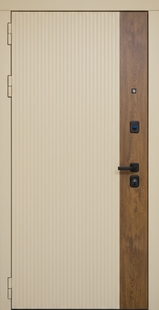 Входная дверь с комбинированными панелями МДФ (RAL 9001 + ПВХ)