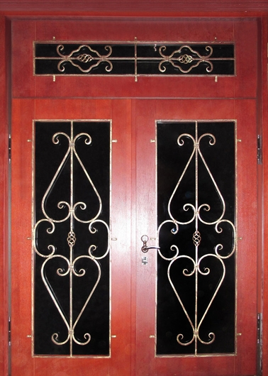 Железная дверь МДФ с ковкой